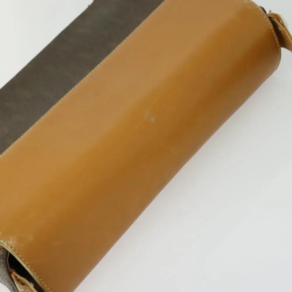 GUCCI Shoulder Bag Canvas Leather Brown Gold - Picture 6 of 13